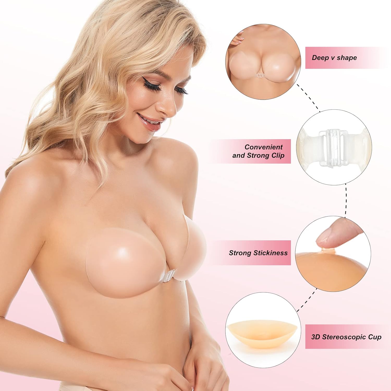 Sticky Bra Push Up Adhesive Br – Silicone Bra Adhesive Bewertung und Preis