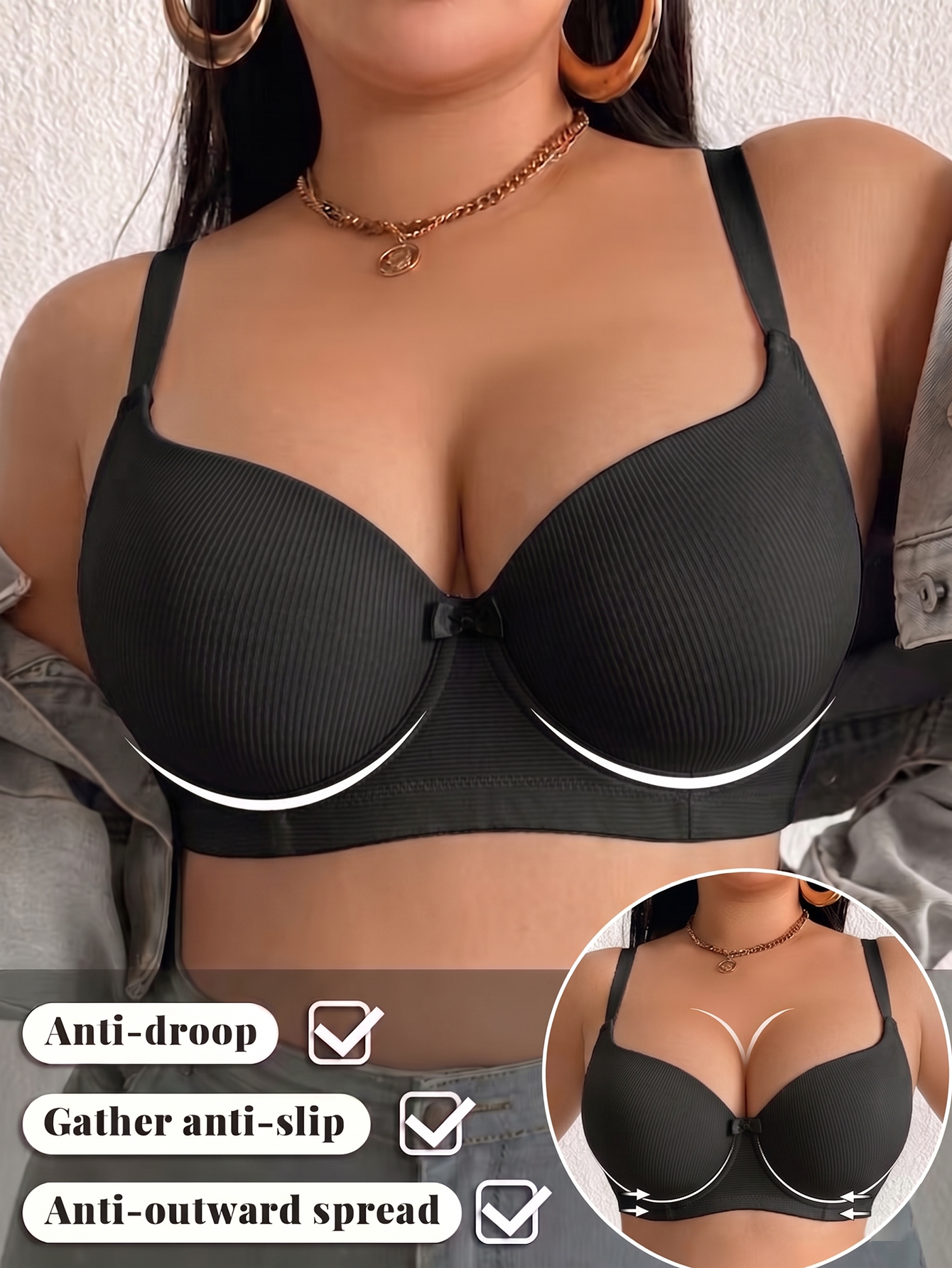 Plus Size Women Bra Thin Cup U – Push Up Bra Padded Bewertung und Preis