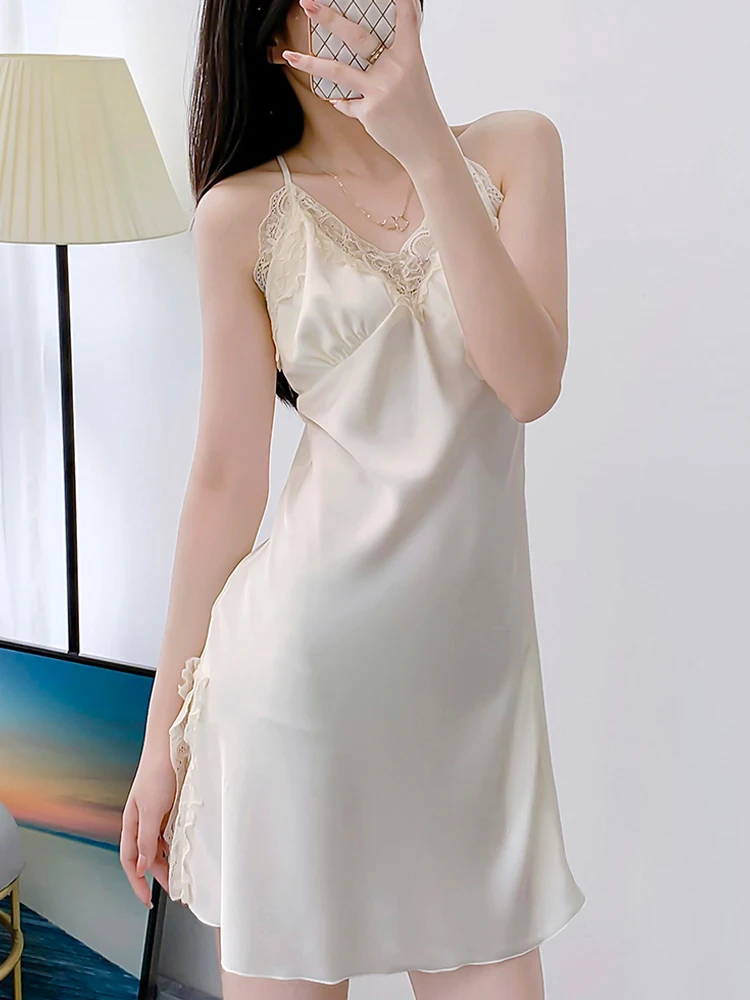 New Silk Pajama Strap Sleeping – Robe Silk Women Bewertung und Preis