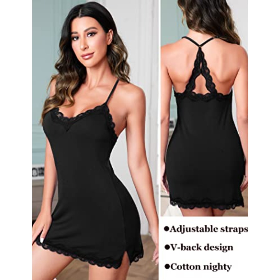 Womens Nightgown Sexy Lace Sle – Babydoll Chemise Night Bewertung und Preis