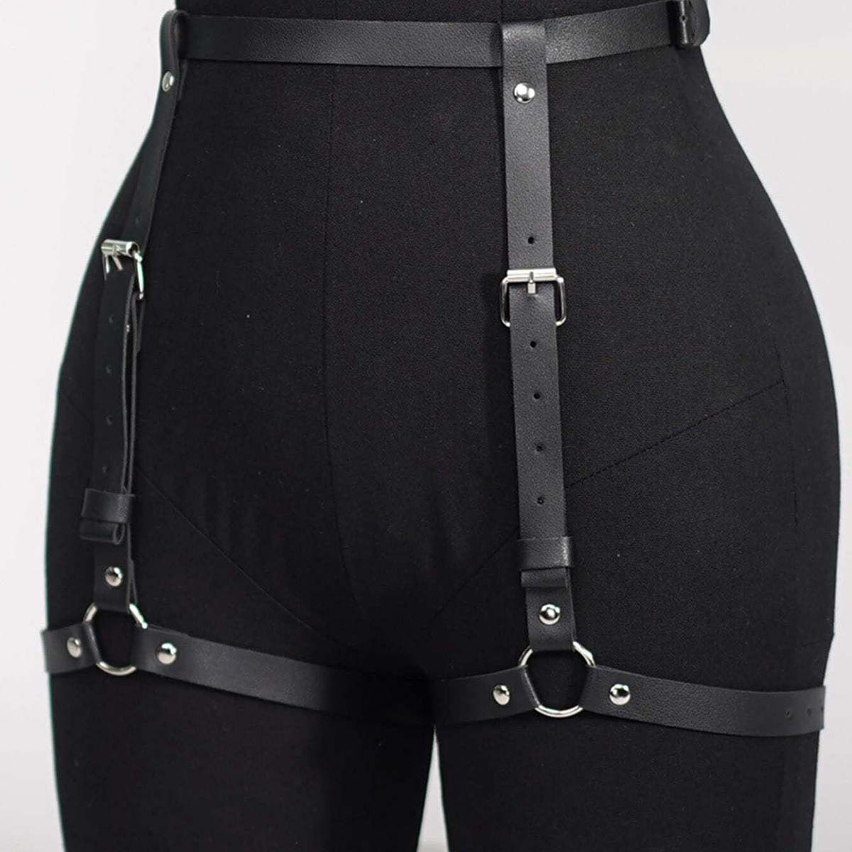 Oth Punk PU Leather Full Waist – Garter Belt Set Bewertung und Preis